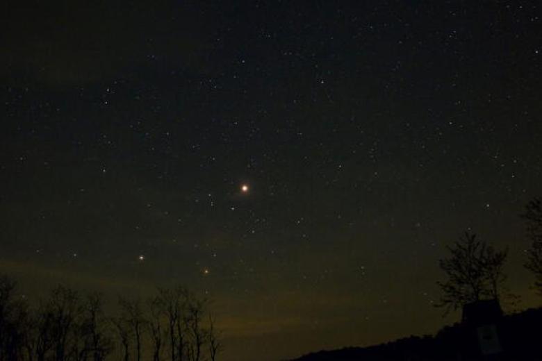 El planeta Marte visto desde la Tierra