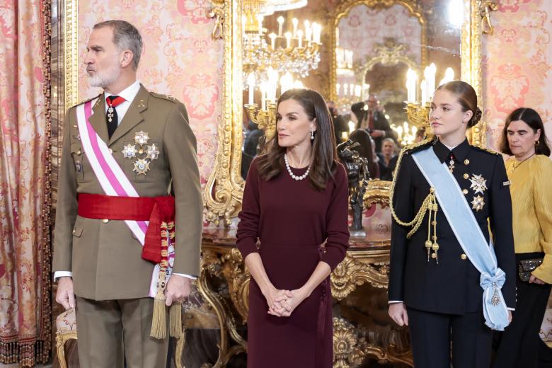 Spanish King Felipe VI and Queen Letizia with Princess Leonor