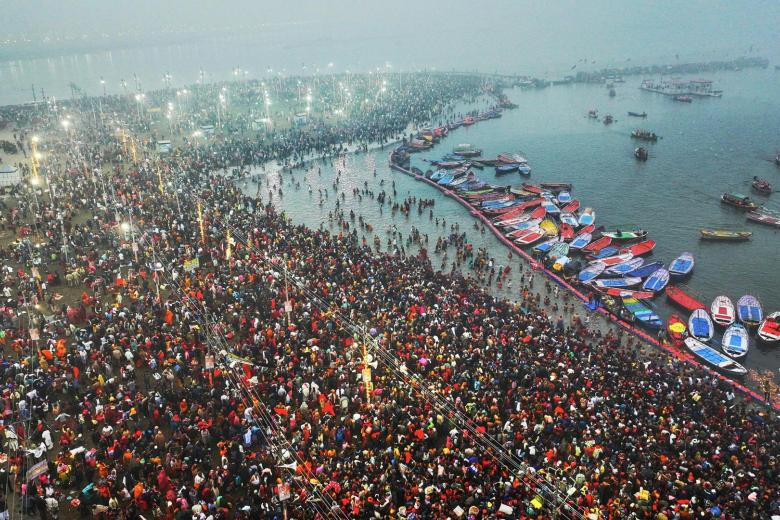 La congregación que atrae el Kumbh Mela en Prayagraj