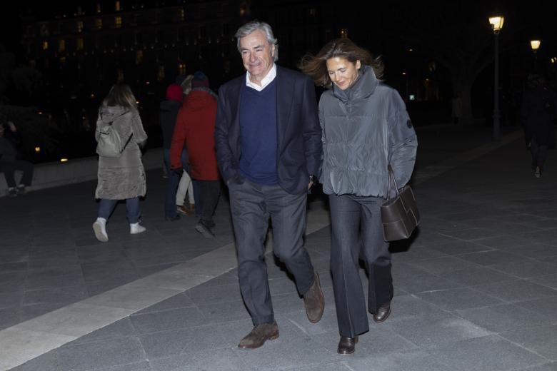 Samantha Vallejo Najera and Colate Vallejo Najera during funeral of Alvaro Entrecanales in Madrid on Tuesday, 14 January 2025.