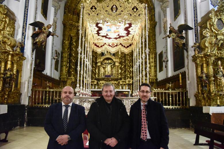 La presentación de las bambalinas del paso de la Candelaria, en imágenes