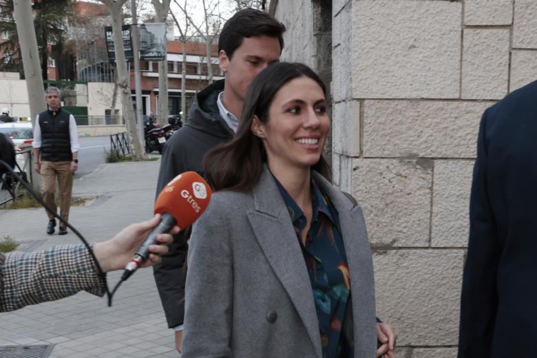 Ana Cristina Portillo during burial of Alvaro de Figueroa (Conde de Romanones) in Madrid on Tuesday, 1 April 2025.