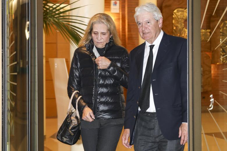 Infanta Elena de Borbón en el funeral por Paloma Eulate en Madrid.