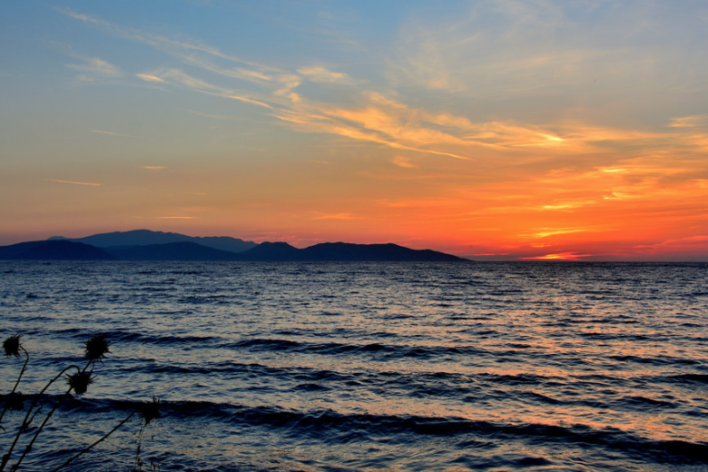 Playa de Kusadasi en Turquía