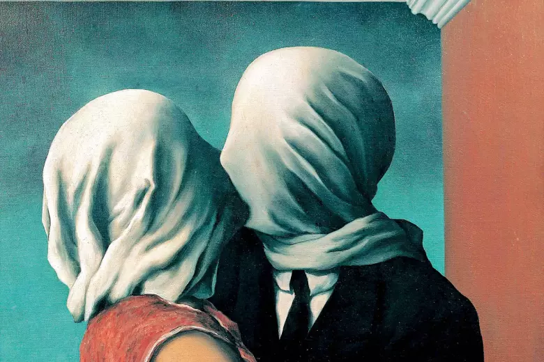 Los amantes. Obra de René Magritte