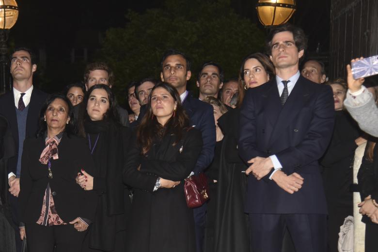 Fernando Frizt James during the Madruga procession in Seville, April 17, 2025