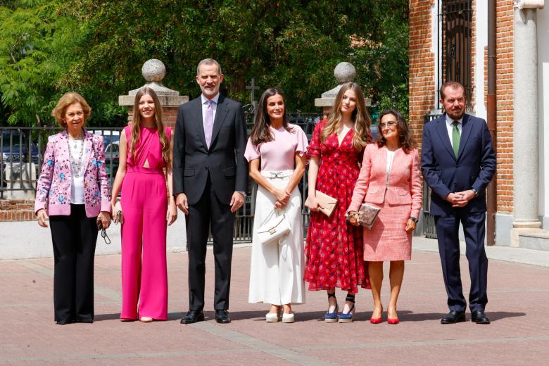 King and Queen of Spain, Felipe VI and Queen Letizia and Princess Sofia attend the graduation of Princess Leonor at UWC Atlantic College in Gaes, 20 May 2023