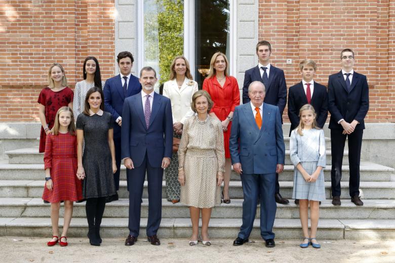 Princess of Asturias Leonor de Borbon and sister Sofia de Borbon attending a military parade during the known as Dia de la Hispanidad, Spain's National Day, in Madrid, on Friday 12nd October, 2018
pictured: toison