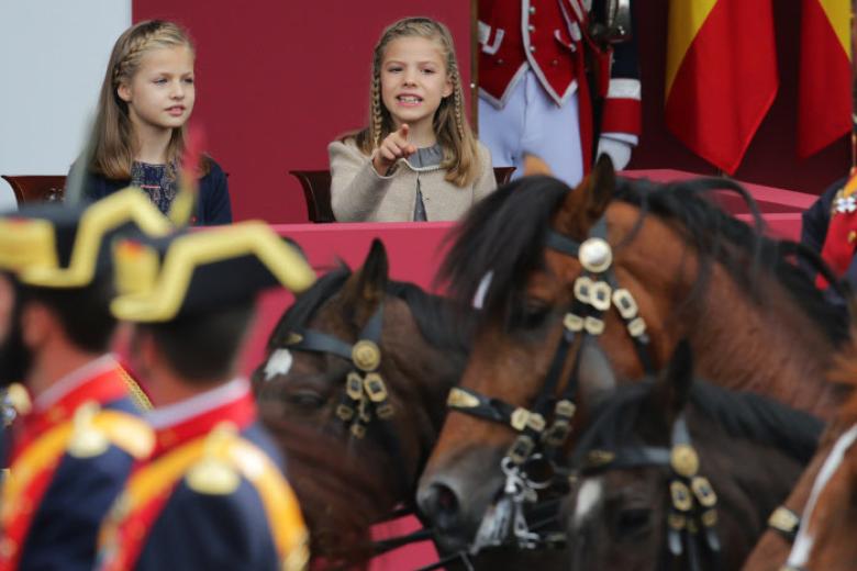 Spanish King Felipe VI and Queen Letizia with Princess Leonor and Infant Sofia de Borbon at RoyalNauticalClub during the 34th Copa del Rey Sailing Cup, in Palma de Mallorca, on Saturday 8th, 2015.