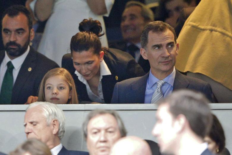 Princesses Leonor and Sofia of Borbon attending a military parade, during the known as Dia de la Hispanidad, Spain's National Day, in Madrid, on Monday 12nd October, 2015.