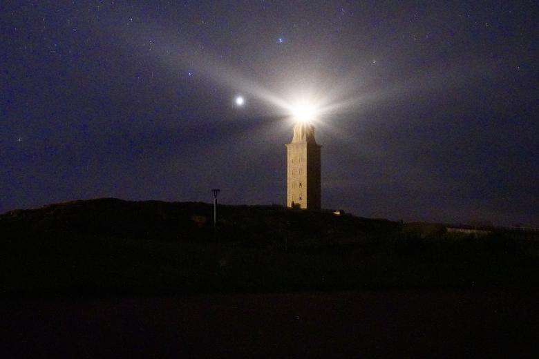 La Torre de Hércules de La Coruña funcionó con normalidad durante el apagón