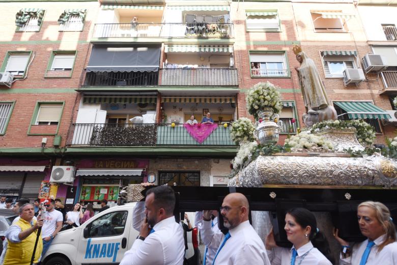 La procesión de la Virgen de Fátima, en imágenes