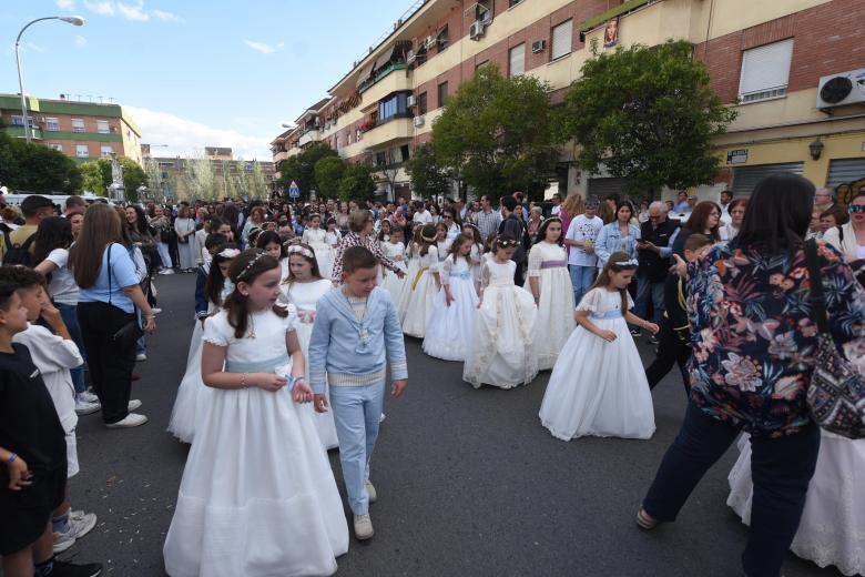 La procesión de la Virgen de Fátima, en imágenes