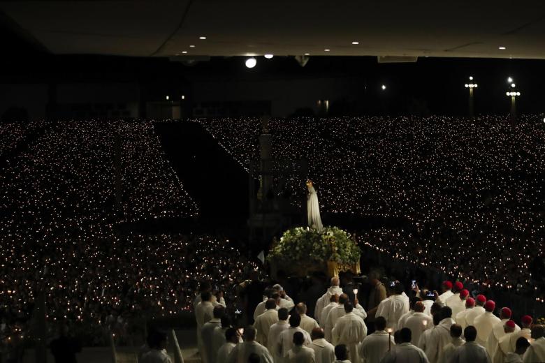 Ceremonia religiosa del Aniversario Internacional de Mayo de la Aparición de Nuestra Señora de Fátima en el Santuario de Fátima