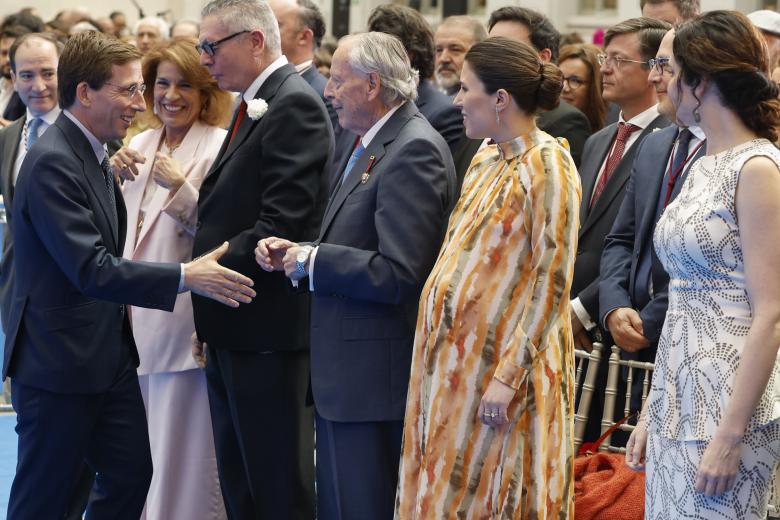Ana Botella, Isabel Diaz Ayuso, Teresa Urquijo, Jose Luis Martínez Almeida, Alberto Ruiz Gallardon,
José María Álvarez del Manzano during San Isidro medal presentation ceremony in Madrid, May 15, 2025during San Isidro medal presentation ceremony in Madrid, May 15, 2025