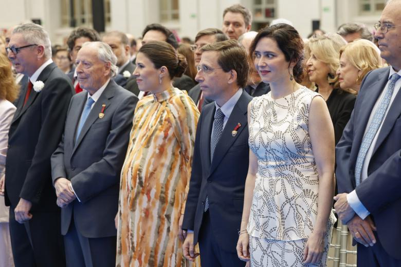 Teresa Urquijo, Jose Luis Martinez Almeida during San Isidro medal presentation ceremony in Madrid, May 15, 2025