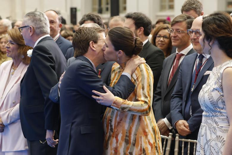 Teresa Urquijo, Jose Luis Martinez Almeida during San Isidro medal presentation ceremony in Madrid, May 15, 2025