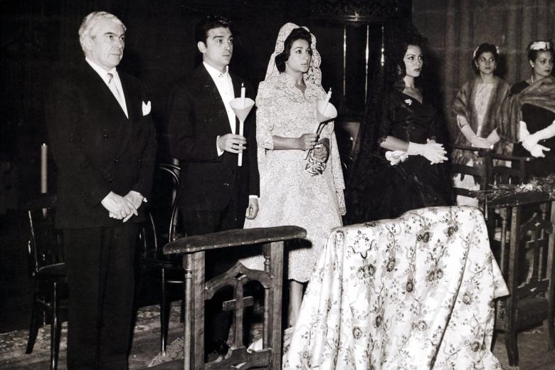 BODA DE LOLA FLORES Y ANTONIO GONZALEZ  " EL PESCAILLA "
EN LA FOTO PAQUITA RICO Y CESAREO GONZALEZ
27/10/1957
EL ESCORIAL