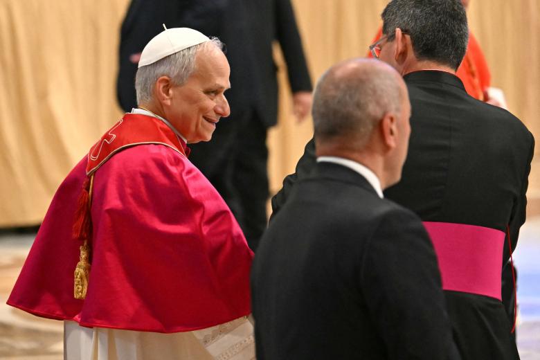 El Papa León XIV momentos antes de reunirse con delegaciones de jefes de Estado tras la Santa Misa de inicio de su pontificado