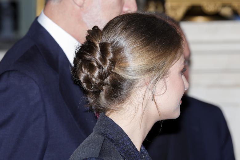 Spanish King Felipe VI and Queen Letizia with Princess Leonor de Borbon and Sofia de Borbon attending Princess of Girona awards 2025 in Girona on Wednesday, 23 July 2025.