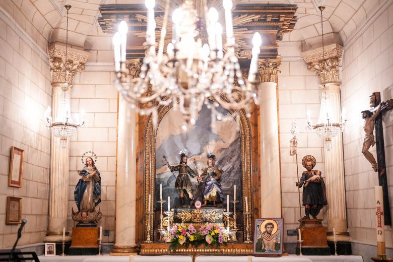Vistazo del interior de la capilla de la Cuadra de San Isidro