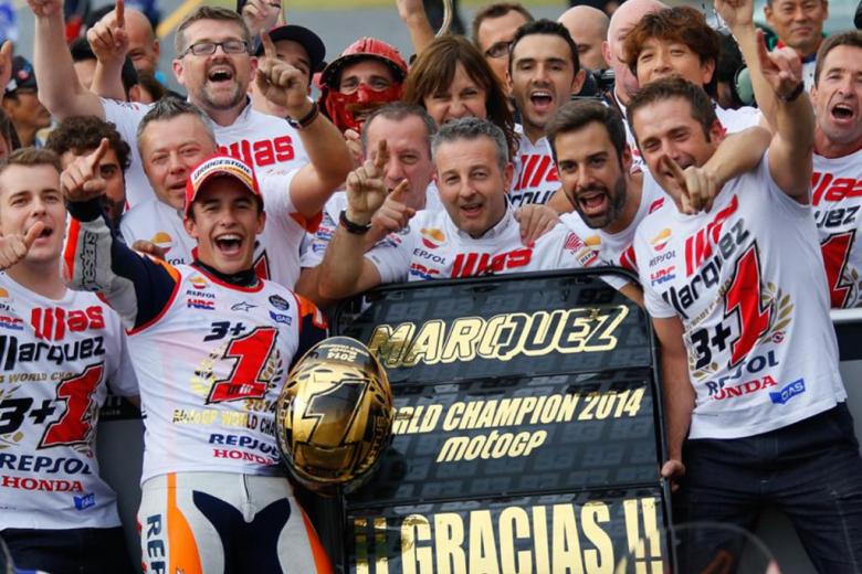 En su segundo año en MotoGP, Márquez volvió a demostrar su valía y logró su segundo título seguido en la categoría reina
