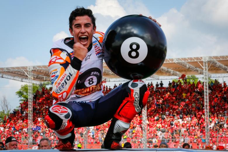 Marc Márquez celebró su octavo y último Mundial hasta el momento en el año 2019 después de un año para enmarcar
