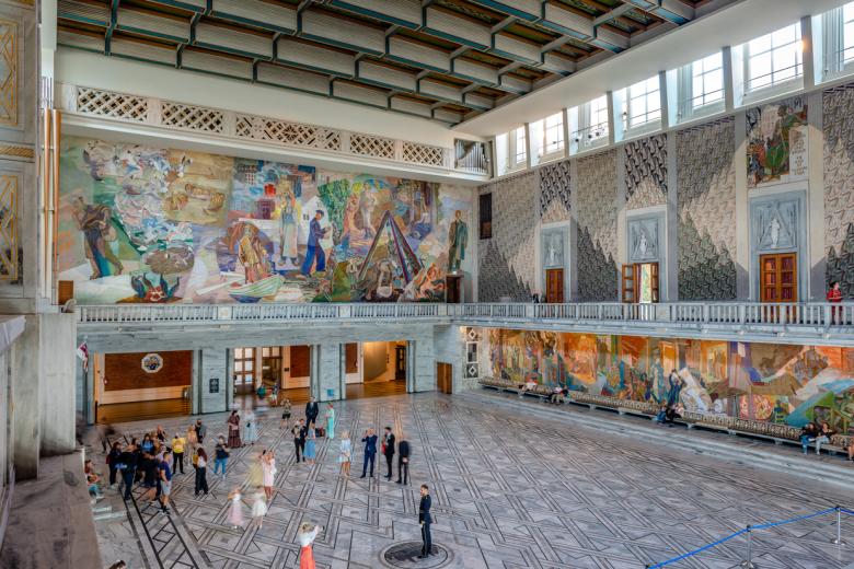 Ayuntamiento de Oslo (Rådhuset), donde se entrega el Nobel de la Paz