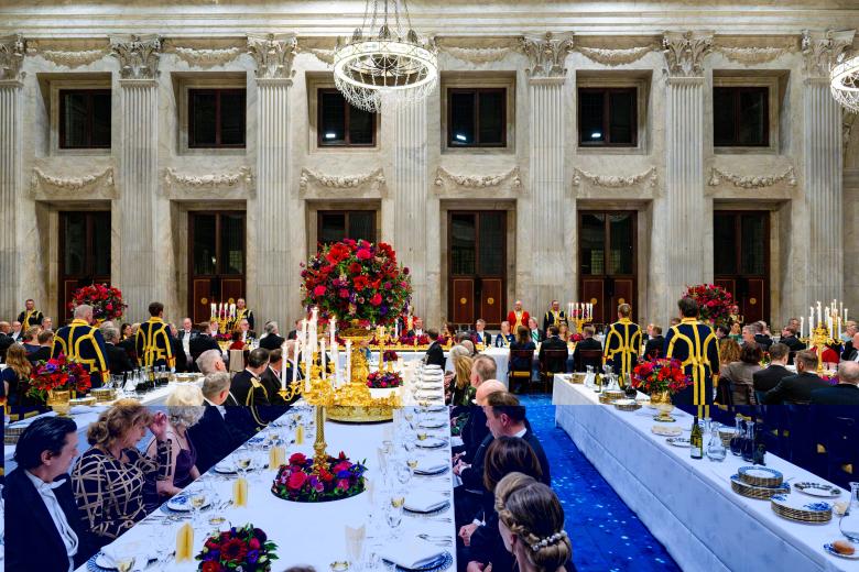 gv,general view King Willem-Alexander and Queen Maxima, joined by Princess Catharina-Amalia, welcomed Finnish President Alexander Stubb and Suzanne Innes-Stubb at a state banquet held at the Royal Palace in Amsterdam. The event marked a formal highlight of Finland's state visit to the Netherlands.

Pictured: gv,general view
Ref: BLU_S9143704 111225 NON-EXCLUSIVE
Picture by:  / SplashNews.com

Splash News and Pictures
USA: 310-525-5808 
UK: 020 8126 1009
eamteam@shutterstock.com

World Rights, No Netherlands Rights *** Local Caption *** .