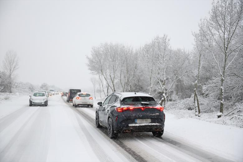 Imágenes de la nevada que ha cubierto de blanco la región