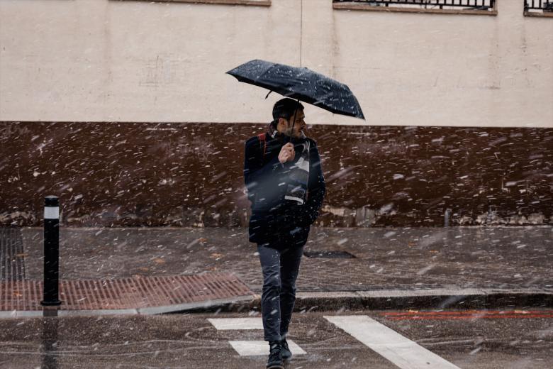 Imágenes de la nevada que ha cubierto de blanco la región