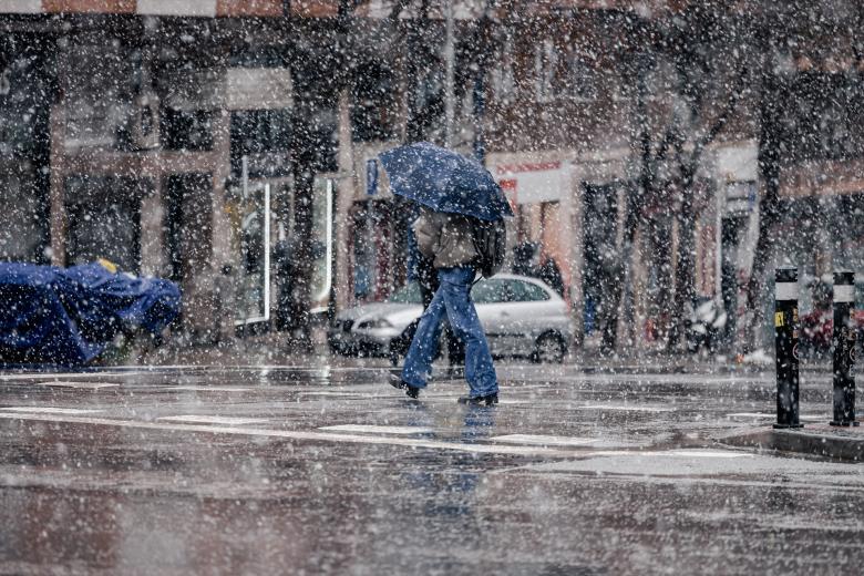 Imágenes de la nevada que ha cubierto de blanco la región