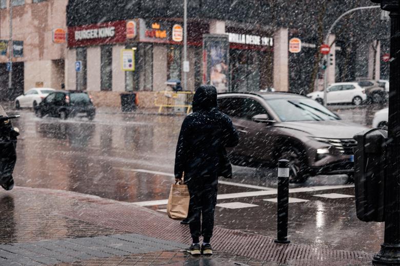 Imágenes de la nevada que ha cubierto de blanco la región