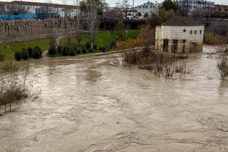 KRISTIN A SU PASO POR CORDOBA BORRASCA LLUVIA CORDOBA CALLES