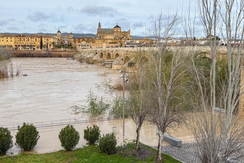 KRISTIN A SU PASO POR CORDOBA BORRASCA LLUVIA CORDOBA CALLES