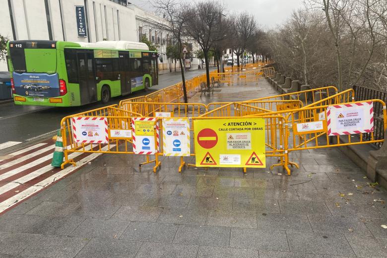 Río Guadalquivir a su paso por Córdoba tras la borrasca Leonardo
