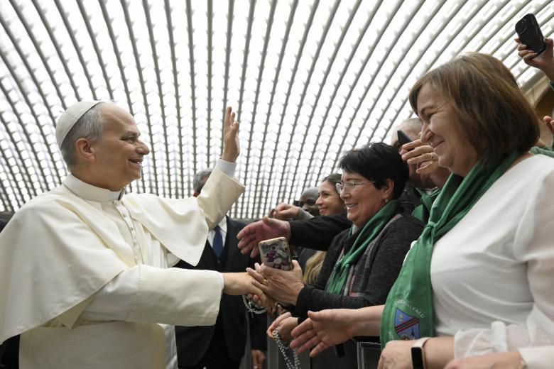 CIUDD DEL VATICANO, 11/02/2026.- El papa  León XIV durante la Audiencia General, este miércoles en Ciudad del Vatino. EFE/ Dicasterio para la Comunicación del Vaticano/Simone Risoluti/SOLO USO EDITORIAL/SOLO DISPONIBLE PARA ILUSTRAR LA NOTICIA QUE ACOMPAÑA (CRÉDITO OBLIGATORIO)