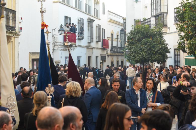 El Vía Crucis de la Agrupación de Cofradías, en imágenes