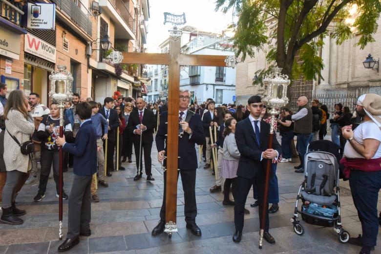 El Vía Crucis de la Agrupación de Cofradías, en imágenes