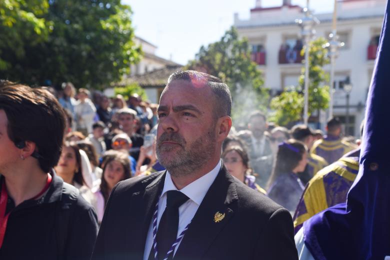 Hermandad del Rescatado durante su salida el Domingo de Ramos