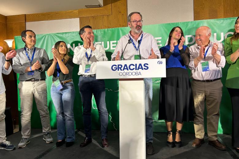 Ambiente en el cuartel electoral del PP en Córdoba en las elecciones andaluzas de 2016