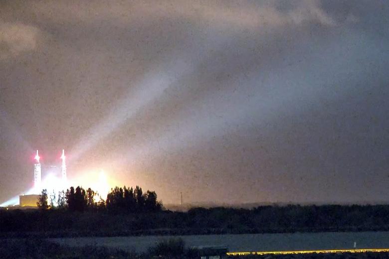 Momento de la explosión del New Glenn de Blue Origin