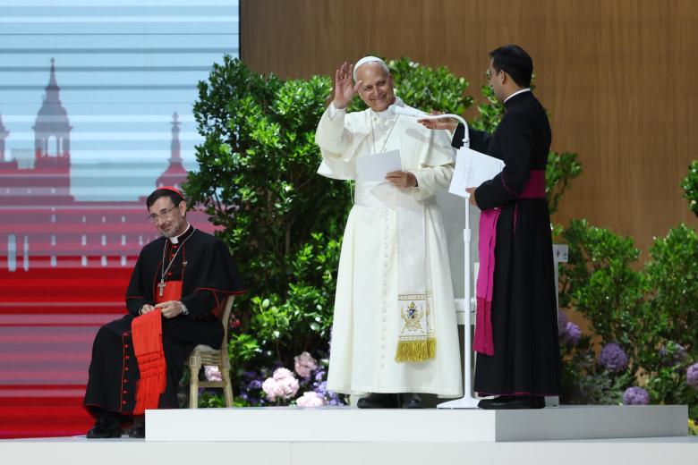 El Papa León XIV, en el Movistar Arena
