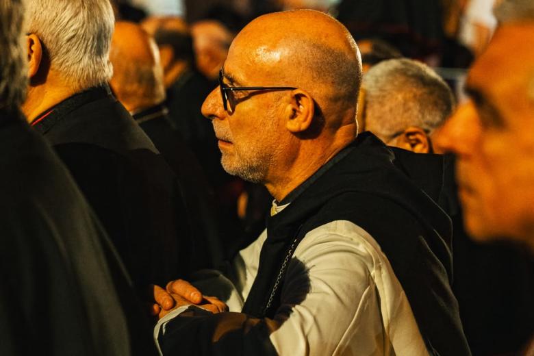 El sacerdote e influencer fray Marcos, durante la Vigilia