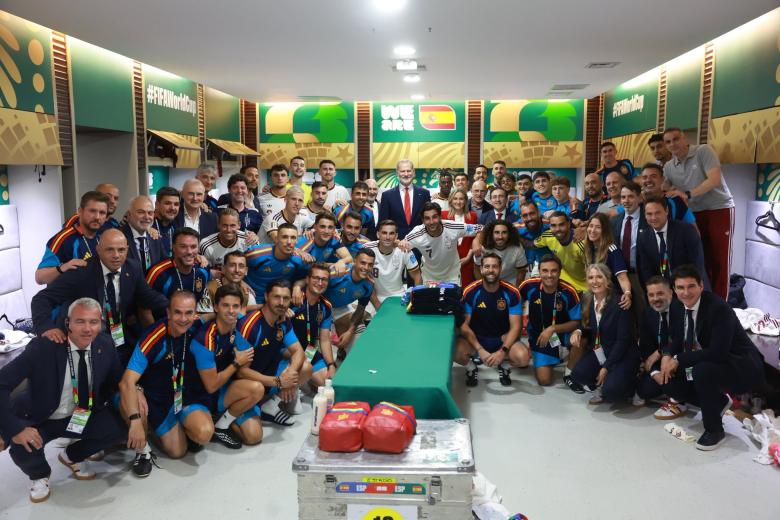 Felipe VI con la Selección Española