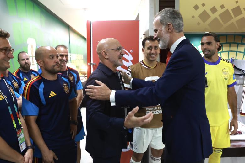 Felipe VI con la Selección Española