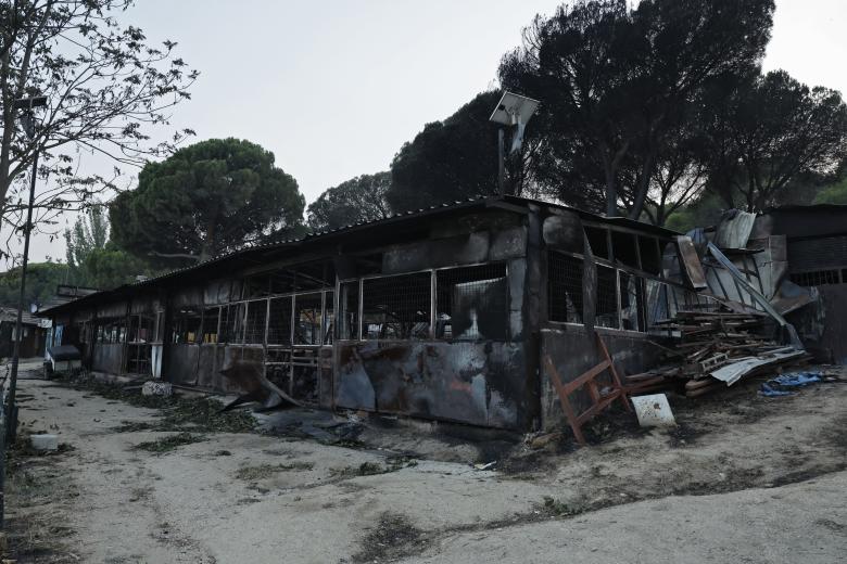 Imágenes de los estragos del fuego a su paso por el Pantano de San Juan