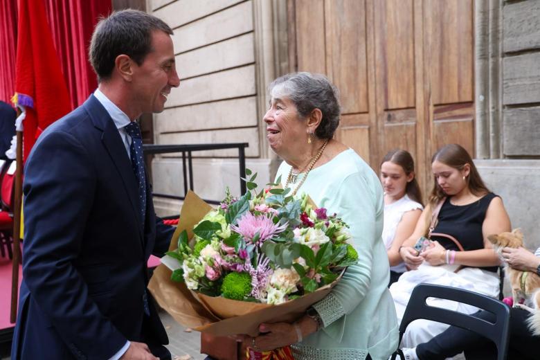 El presidente de Mallorca con una asistente