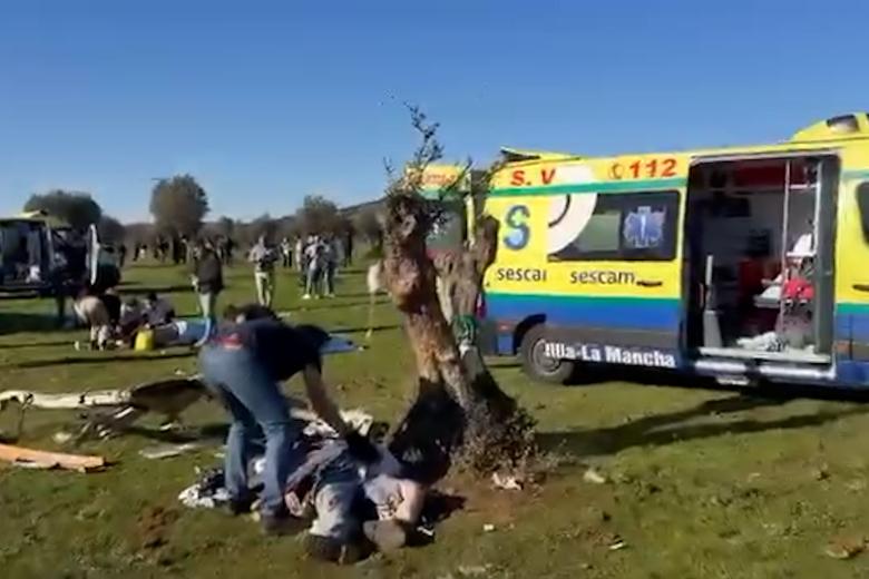 Las imágenes de la zona más próxima al accidente de Urda