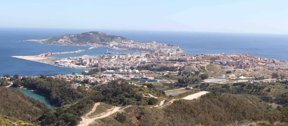 Panorámica de Ceuta desde el mirador de Isabel II